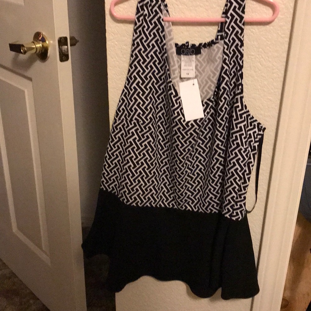 Black and white blouse